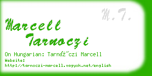 marcell tarnoczi business card